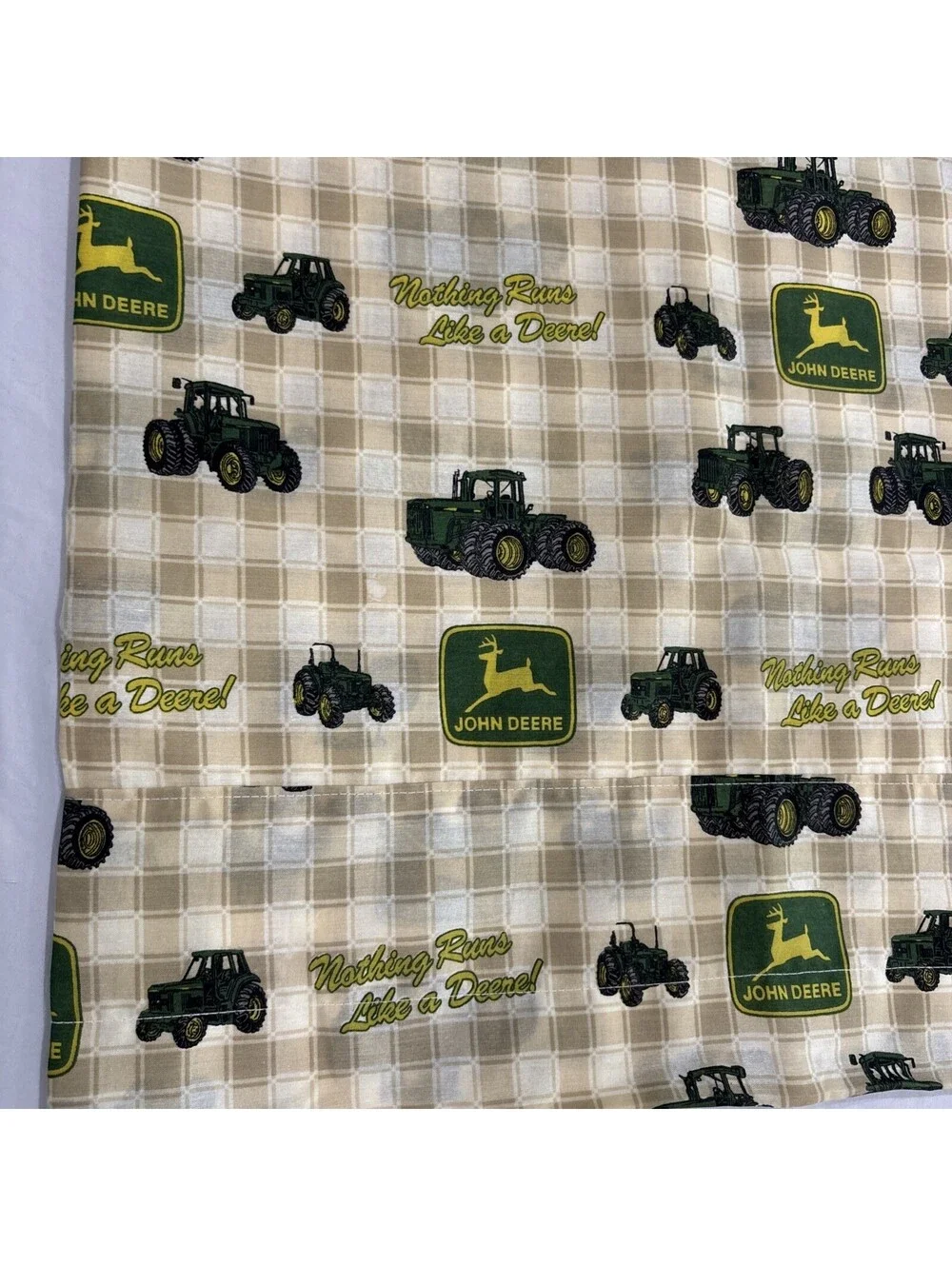 John Deere Window Valance 15572  Cotton Blend, Width 86”, Length 17”, Good Cond